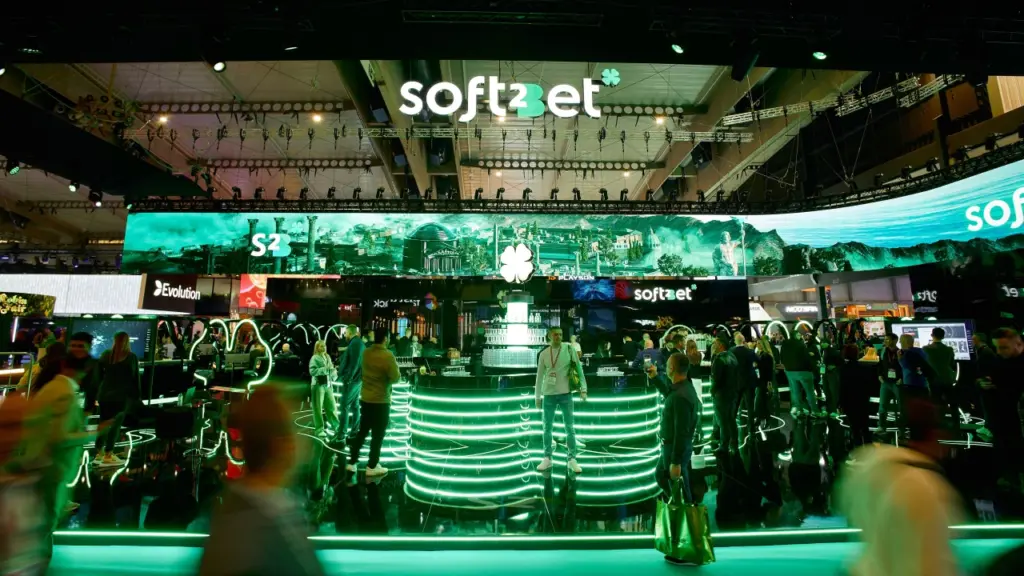 Soft2Bet exhibition stand during tech event